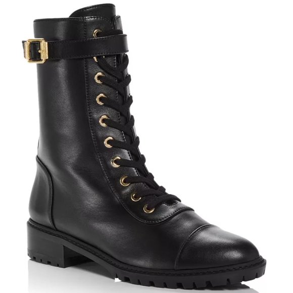 NEW Stuart Weitzman Thalia Combat Booties, Sz 8.5 - Picture 1 of 5
